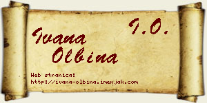 Ivana Olbina vizit kartica